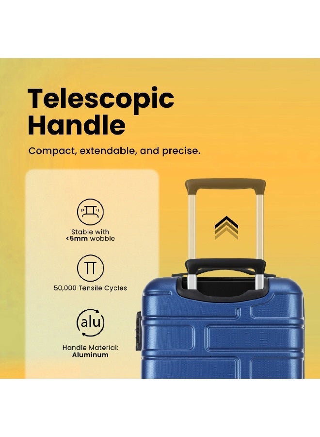 AMERICAN TOURISTER Bricklane Suitcase, Check-In Size 69 cm / 25 inch, 4 Spinner Wheels, Hard Top, Polycarbonate, Oxford Blue|Lightweight|Scratch & Impact Resistance|TSA Lock|Inner Mesh Zippered Pocket - 3 Years International Warranty - Image 2